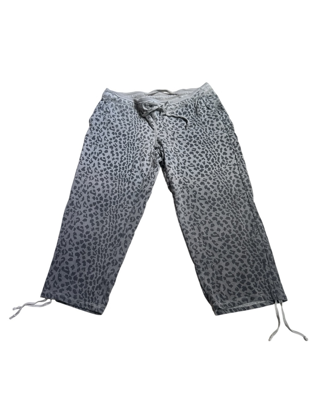 Vintage Danang Cropped Gray Leopard Print Cropped Pants